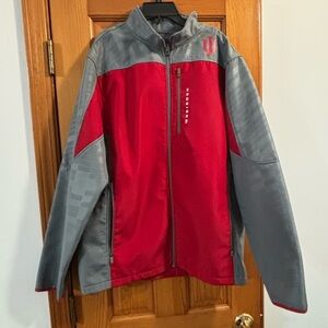 Indiana Hoosiers Men's Red and Gray Performance Jacket